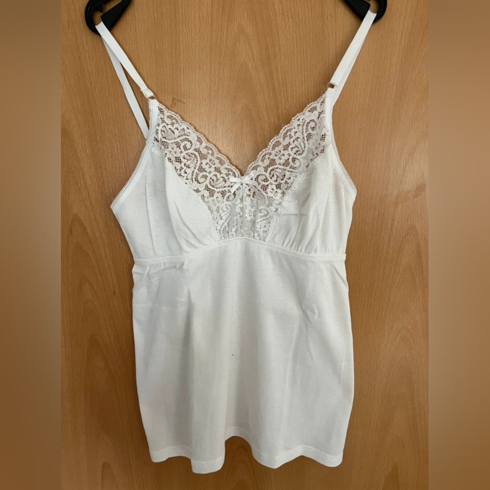 Bershka White Tank Top, Size S